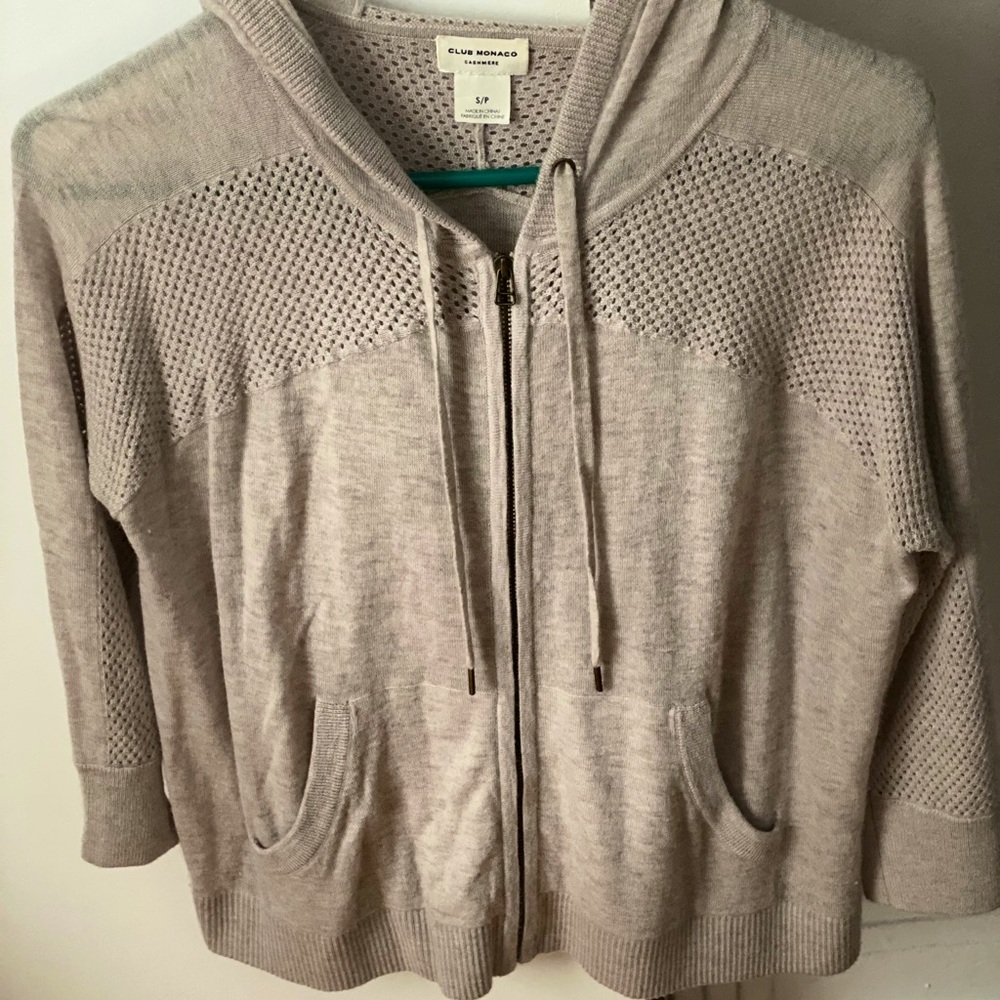 Club Monaco 100%cashmere hoddie
